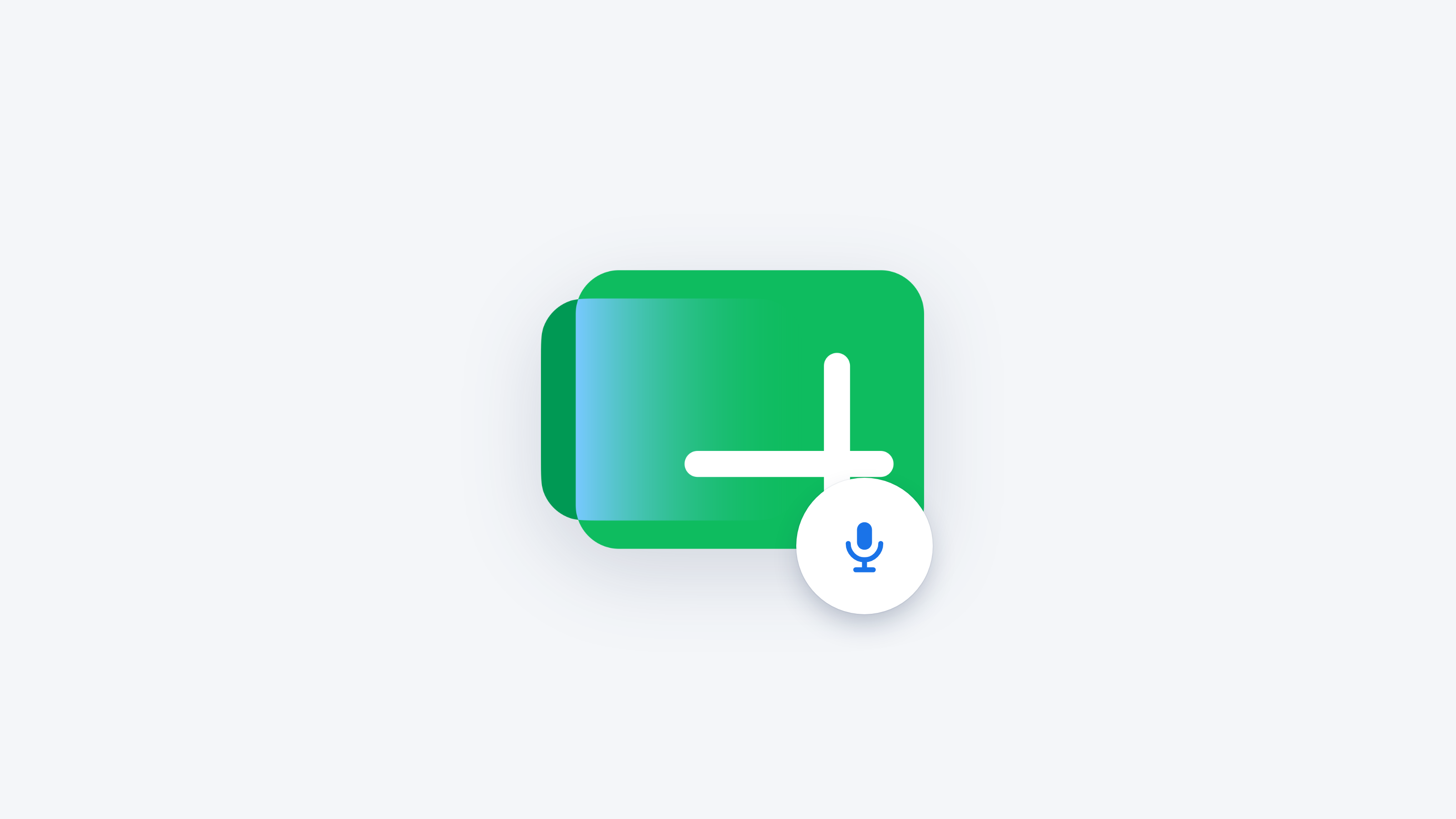 The Google Sheets icon with a microphone, dictating into a spreadsheet by voice